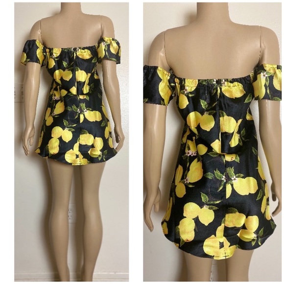4/$20 •Sale! Boutique Lemon Print Summer Dress S, M, L - Picture 5 of 10